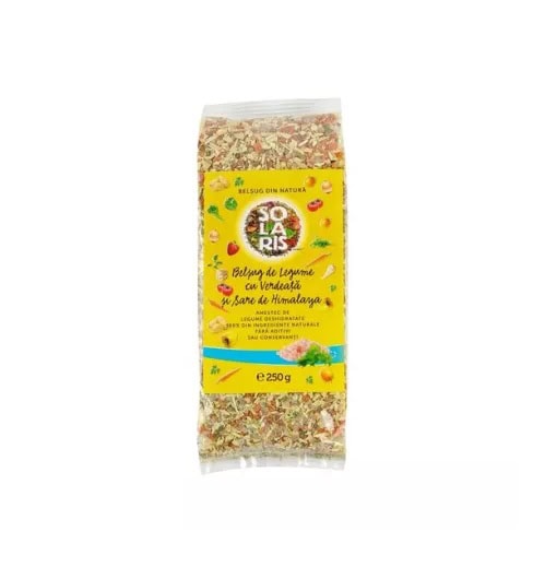Condiment Belsug de Legume cu Verdeata si Sare de Himalaya, 250 g, Solaris