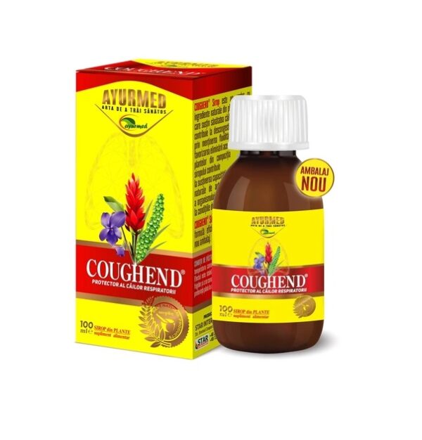 Coughend Sirop cu Zahar, 100 ml, Ayurmed