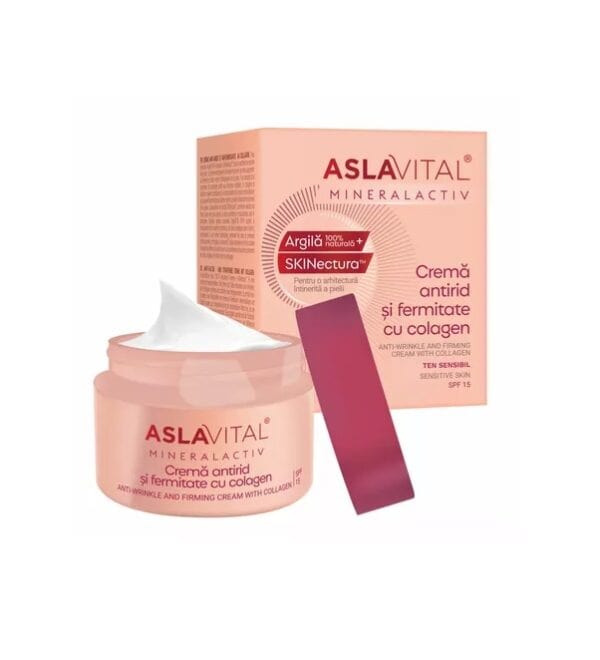 Crema Antirid si Fermitate cu Colagen MineralActiv, 50 ml, AslaVital