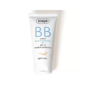 Crema BB cu SPF 15 Nuanta Light pentru Ten Gras si Mixt, 50 ml, Ziaja