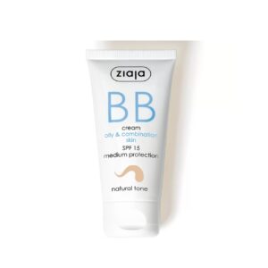 Crema BB cu SPF 15 Nuanta Natural pentru Ten Gras si Mixt, 50 ml, Ziaja