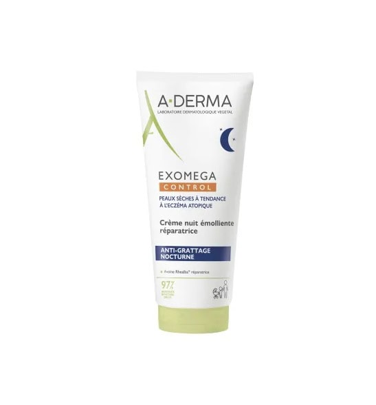 Crema de Noapte Reparatoare pentru Piele Uscata Exomega Control, 200 ml, A-Derma