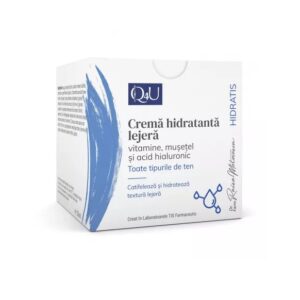 Crema Hidratanta cu Vitamine, Musetel si Acid Hialuronic Hidratis Q4U, 50 ml, Tis Farmaceutic