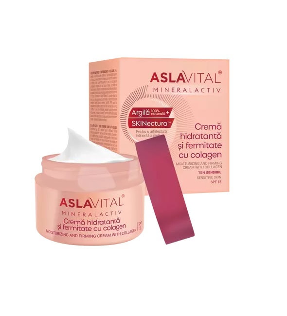 Crema Hidratanta si Fermitate cu Colagen MineralActiv, 50 ml, AslaVital