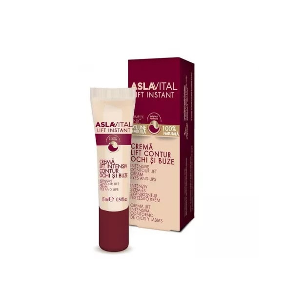 Crema Lift Intensiv pentru Contur Ochi si Buze Lift Instant, 15 ml, AslaVital