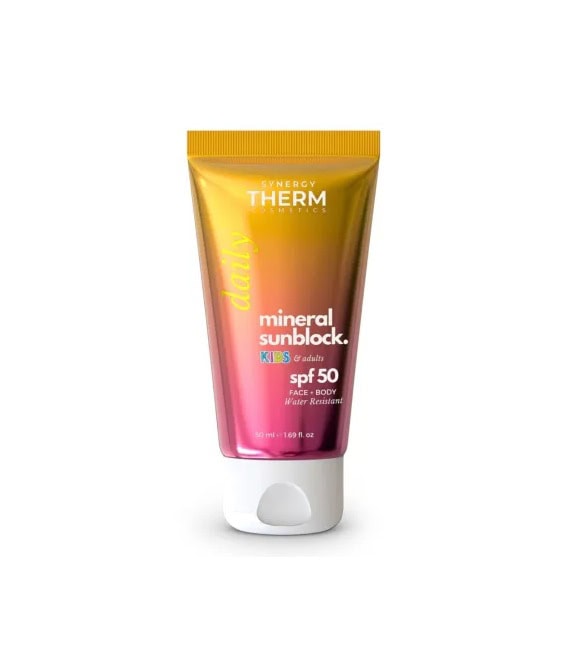 Crema Minerala SPF50 pentru Copii si Adulti Mineral Sunblock, 50 ml, Synergy Therm