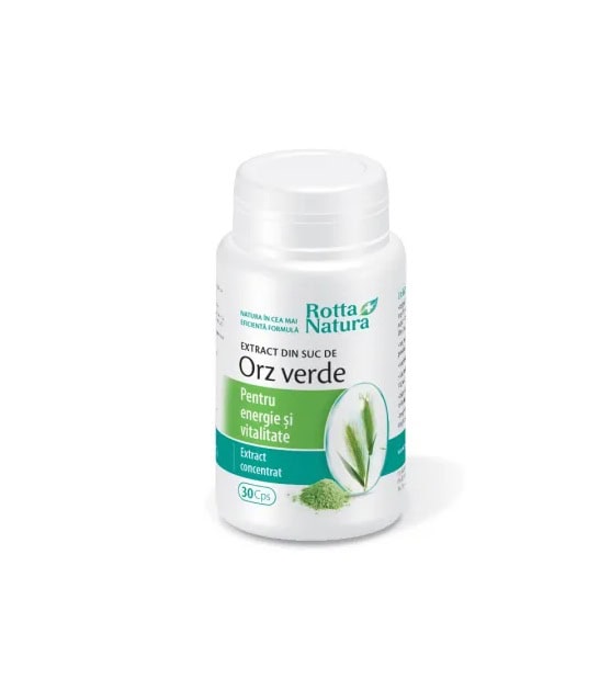 Extract din Suc de Orz Verde, 30 Capsule, Rotta Natura