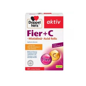 Fier + Vitamina C + Acid Folic + Histidina Aktiv, 30 Comprimate, Doppelherz