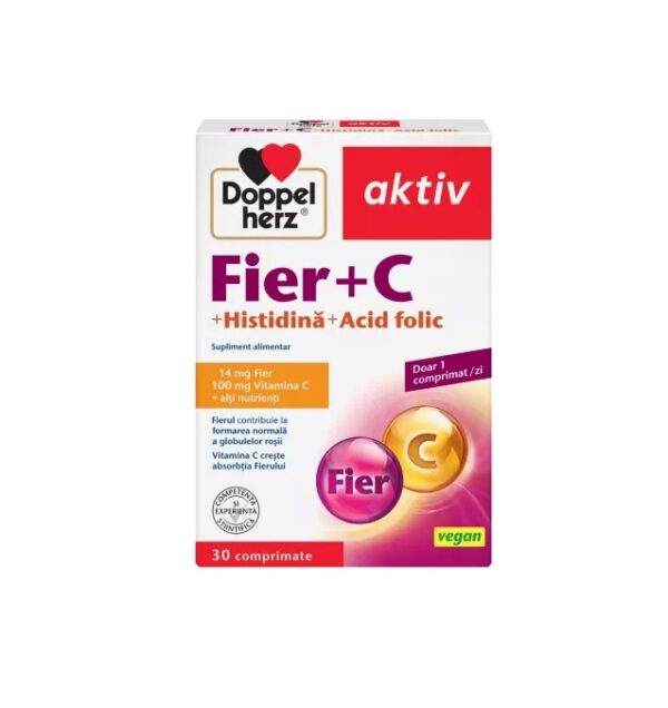 fier-vitamina-c-acid-folic-histidina-aktiv-30-comprimate-doppelherz-O19732-farmacia-morpheus Fier + Vitamina C + Acid Folic + Histidina Aktiv, 30 Comprimate, Doppelherz