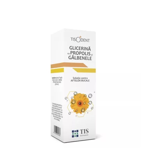 Glicerina cu Propolis si Galbenele Tisodent, 25 ml, Tis Farmaceutic