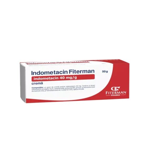Indometacin Crema, 40 mg/g, 50 g, Fiterman