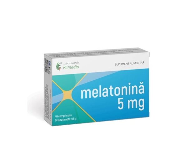 Melatonina, 5 mg, 40 Comprimate, Remedia