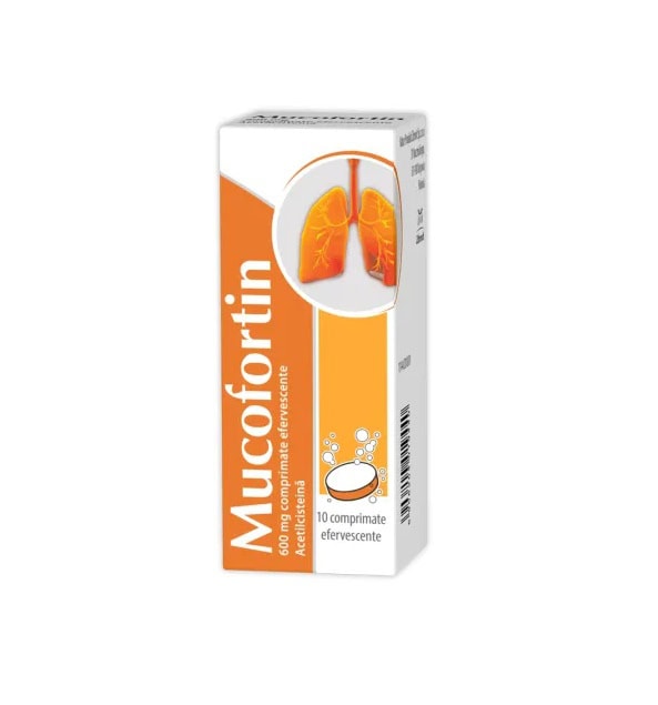 Mucofortin, 600 mg, 10 Comprimate Efervescente, Zdrovit