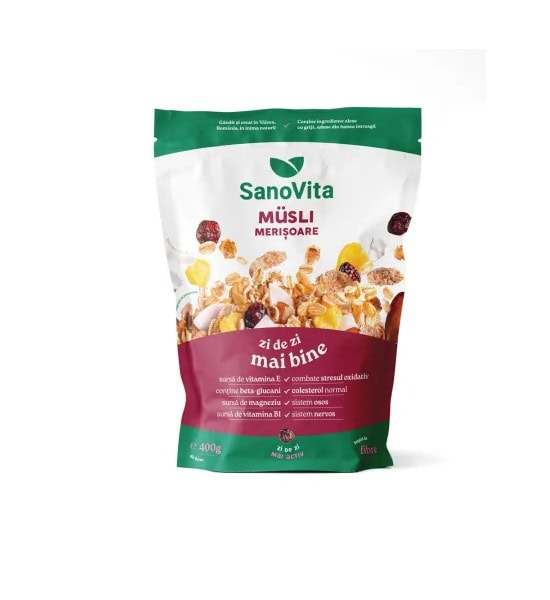 Musli cu Merisor, 400 g, Sanovita