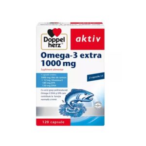 Omega 3 Extra cu Ulei de Somon, 1000 mg, 120 Capsule, Doppelherz