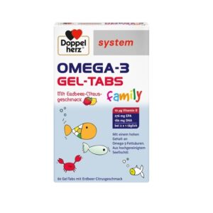 Omega 3 Gel Tabs Family, 60 Comprimate Masticabile Moi, Doppelherz