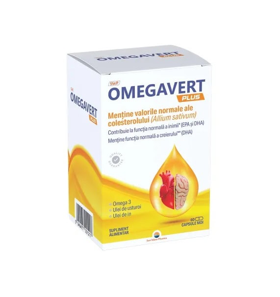 Omegavert Plus, 60 Capsule, Sun Wave Pharma