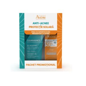 Pachet Cleanance Crema Nuantatoare SPF50+ Triasorb, 50ml + Gel Curatare, 200ml, Avene