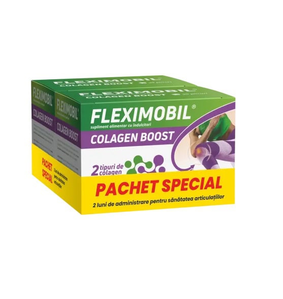 Pachet Fleximobil Colagen Boost, 2 x 30 Plicuri, Fiterman