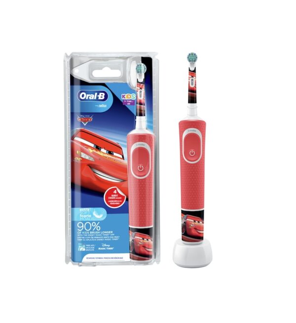 Periuta Electrica pentru Copii, Curatare 2D, Vitality D100, Cars, 7600 Oscilatii/Minut, Oral B