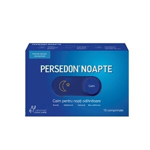 Persedon Noapte, comprimate pentru somn, calm și relaxare, ideal pentru nopți odihnitoare, de la Lab.