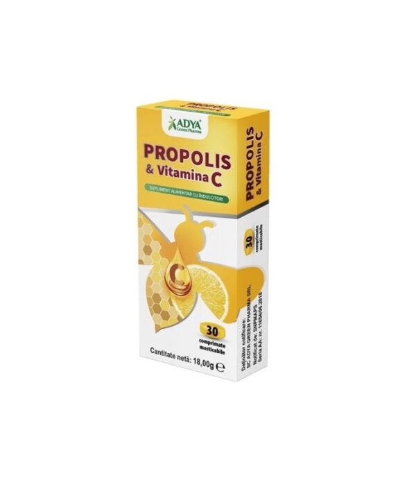 propolis-si-vitamina-c-100mg-30-comprimate-masticabile-adya-green-pharma-o36643-farmacia-morpheus Propolis si Vitamina C 100mg, 30 Comprimate Masticabile, Adya Green Pharma