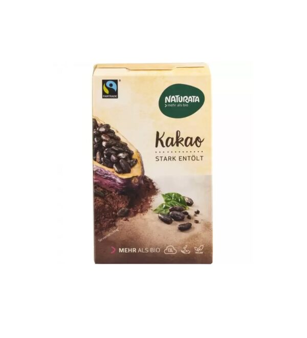 Pudra de Cacao Degresata Fara Lactoza Bio, 125g, Naturata