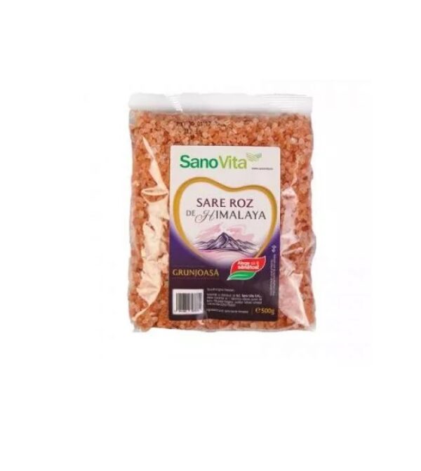 Sare Roz de Himalaya Grunjoasa, 500 g, Sanovita