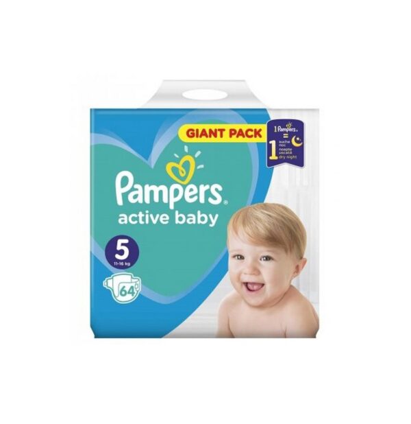 scutece-active-baby-nr-5-11-16-kg-64-bucati-pampers-O16975-farmacia-morpheus Scutece Active Baby, Nr. 5, 11-16 kg, 64 Bucati, Pampers