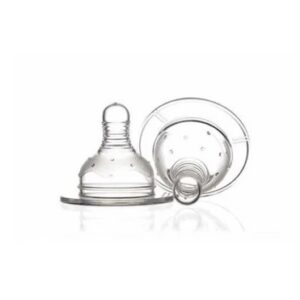 Set Tetine Silicon Gat Larg, 6+ Luni, 2 Bucati, Minut