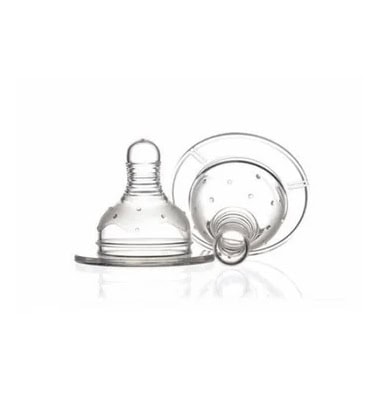 Set Tetine Silicon Gat Larg, 6+ Luni, 2 Bucati, Minut