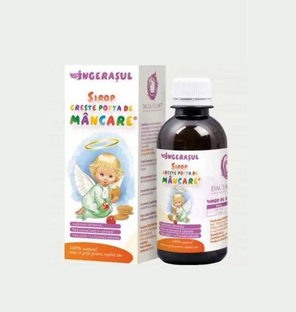 Sirop pentru Cresterea Poftei de Mancare Ingerasul, 200 ml, Dacia Plant