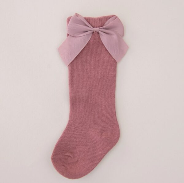 Sosete Lungi Bebe cu Fundita Mimi, Rose, 3-18 Luni, Little Prints