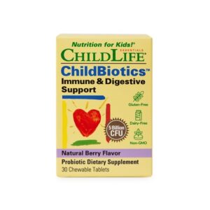 Supliment ChildLife pentru Flora Intestinală și Imunitate, Fructe de Padure, 30 Tablete Masticabile, Secom