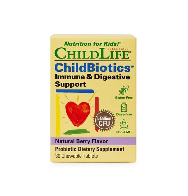 Supliment ChildLife pentru Flora Intestinală și Imunitate, Fructe de Padure, 30 Tablete Masticabile, Secom