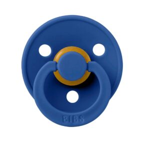 Suzeta din Latex cu Tetina Rotunda, 6 Luni+, Colour Cornflower, BIBS