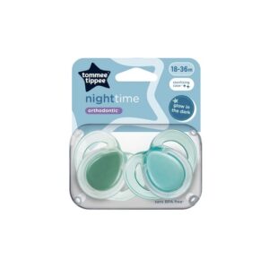 Suzete Ortodentice Night Time, 18-36 Luni, Verde, 2 Bucati, Tommee Tippee