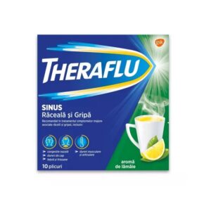 Theraflu Sinus Raceala si Gripa, 650mg/10mg, 10 Plicuri, Gsk