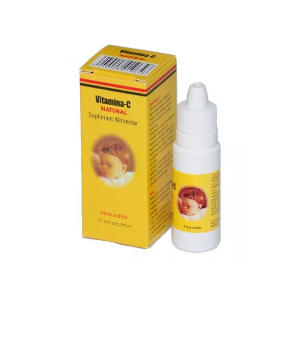Vitamina C Natural Picaturi, 15 ml, Natural Pharmaceuticals