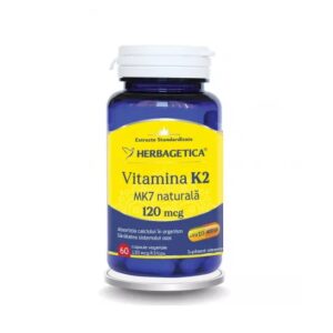 Vitamina K2 MK7 Naturala 120mcg, 60 Capsule, Herbagetica