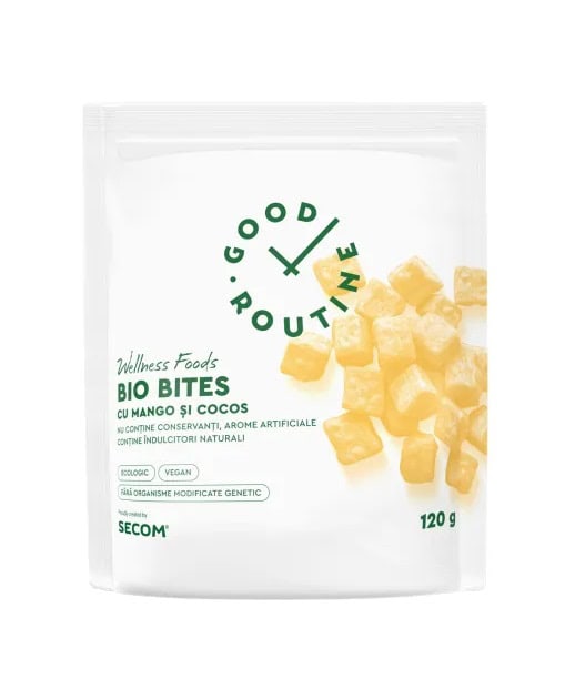 Bio Bites cu Mango si Cocos, 120 g, Good Routine
