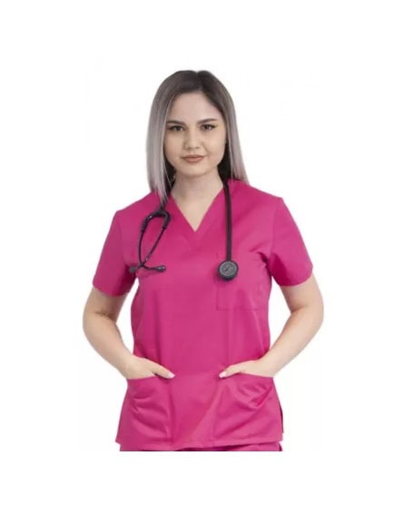 Bluza Chirurgicala Unisex, Culoare Ciclam, Marime L, Medis