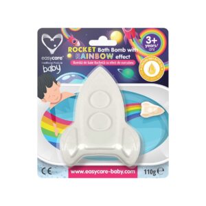bomba-de-baie-cu-efect-de-curcubeu-racheta-110g-easycare-baby-O41533-farmacia-morpheus Bomba de Baie cu Efect de Curcubeu Racheta, 110g, Easycare Baby