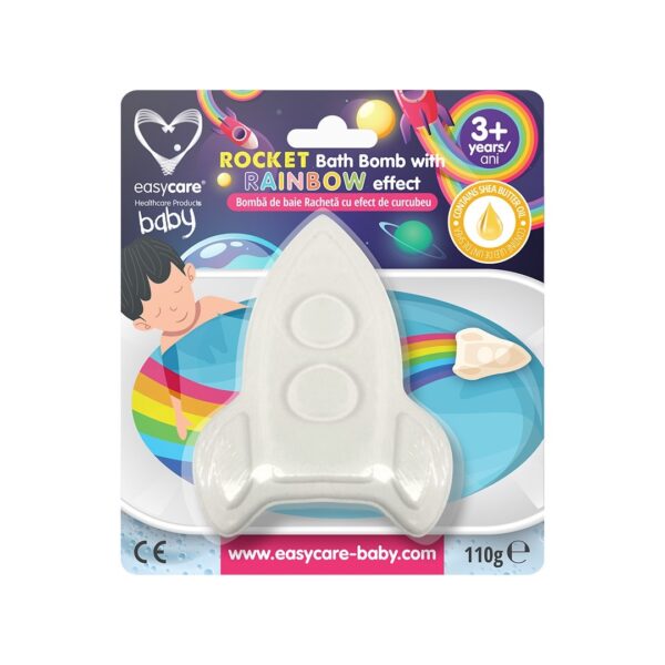 Bomba de Baie cu Efect de Curcubeu Racheta, 110g, Easycare Baby
