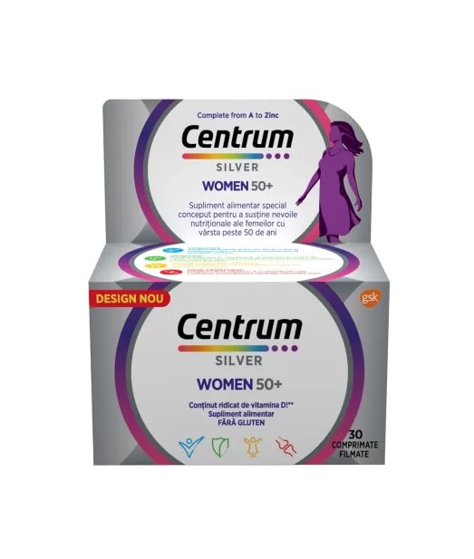 Centrum Silver 50+ pentru Femei, 30 Comprimate, Haleon