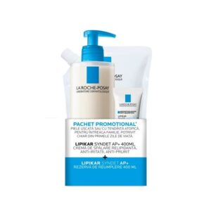 Pachet Promotional Lipikar Syndet AP+ 400 ml + Rezerva 400 ml + Baume Light 15 ml, La Roche-Posay