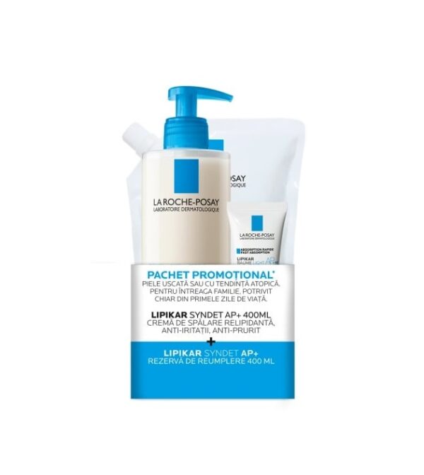 pachet-promotional-lipikar-syndet-ap-400-ml-rezerva-400-ml-baume-light-15-ml-la-roche-posay-O41603-farmacia-morpheus Pachet Promotional Lipikar Syndet AP+ 400 ml + Rezerva 400 ml + Baume Light 15 ml, La Roche-Posay