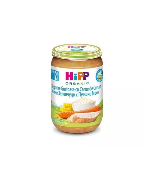 piure-legume-gustoase-cu-orez-si-curcan-12-luni-220-g-hipp-O20322-farmacia-morpheus Piure Legume Gustoase cu Orez si Curcan, +12 Luni, 220 g, Hipp