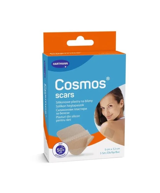 Plasturi pentru Ingrijirea Cicatricilor Cosmos Scars, 5 cm x 7.2 cm, 5 Bucati, Hartmann