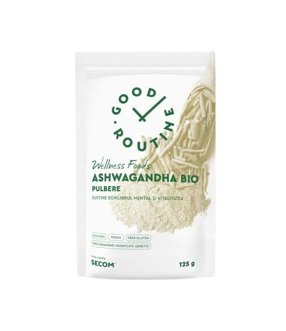 Pulbere de Ashwagandha Bio, 125 g, Good Routine